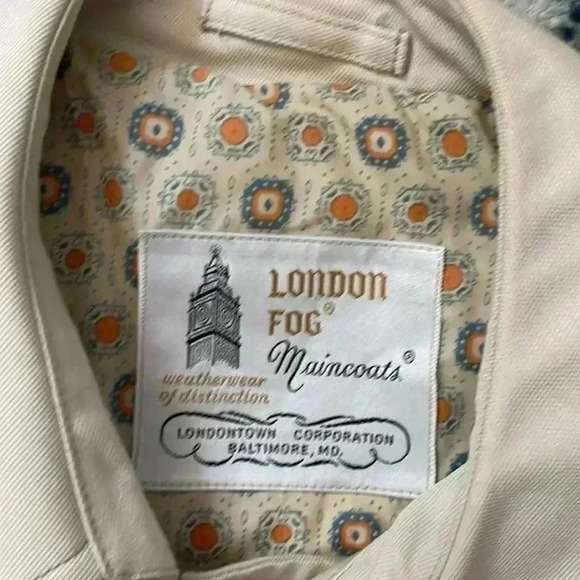Vintage London fog cotton trenchcoat L - Picture 4 of 8